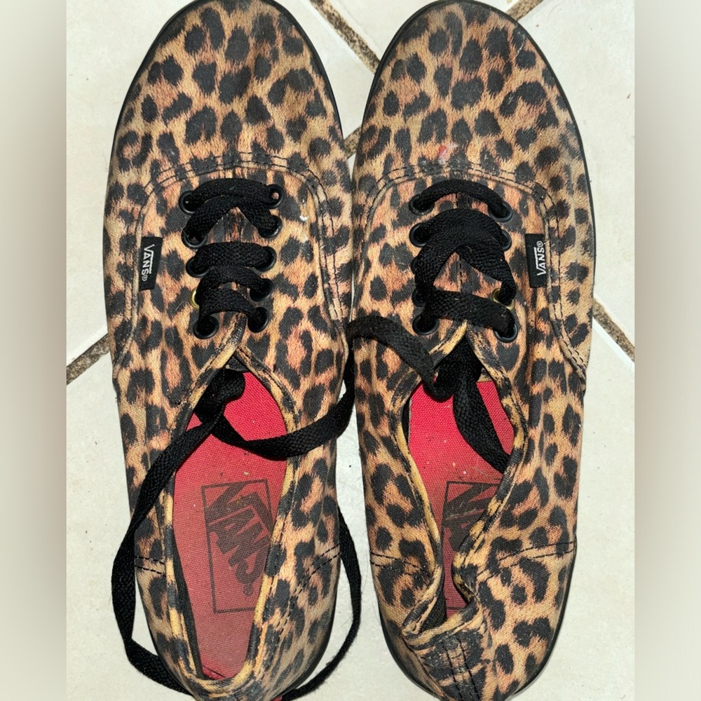 Cheetah print vans sneakers
